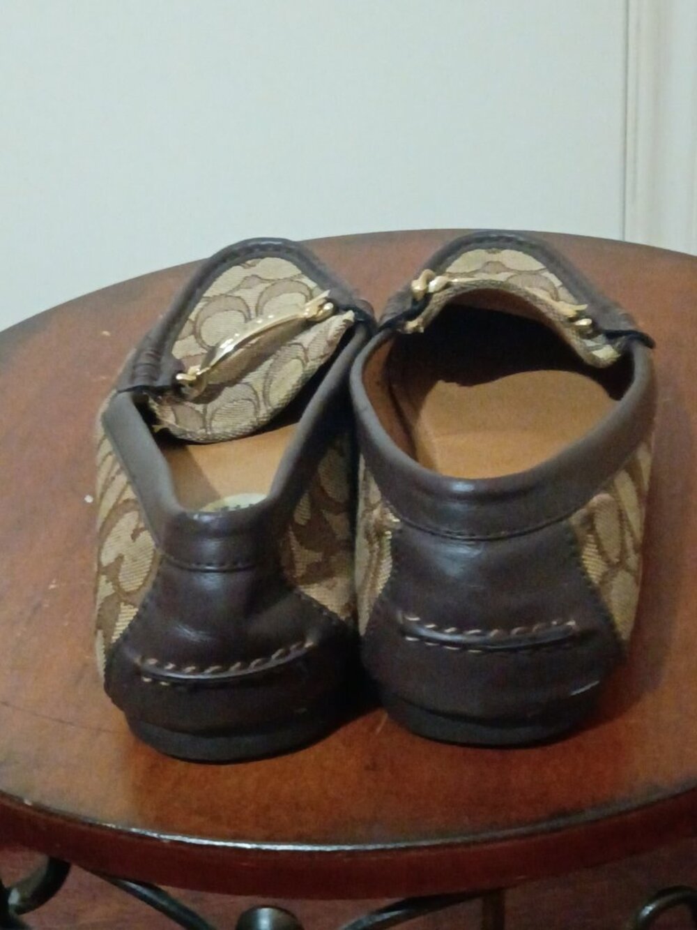 Coach Women's Olive A01918 Brown Monogram Print Slip-On Loafer Flats Size 7.5B - Picture 11 of 12